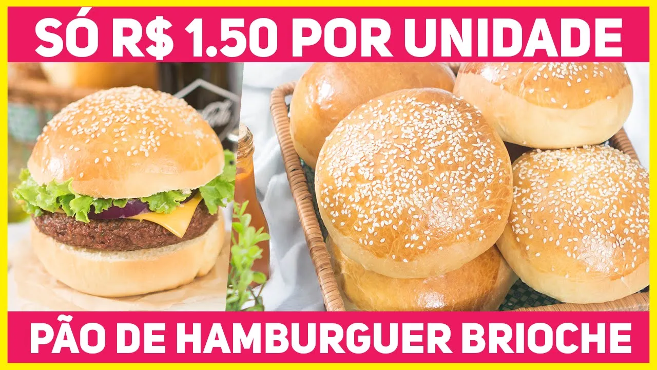 Pão De Hambúrguer Brioche fácil e simples. 