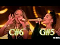 Mariah Carey \u0026 Ariana Grande SEPARATED Harmonized Whistle Notes in \