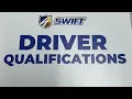 Vlog 1 Drivers Qualification for Swift Transportation Day1
