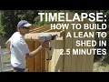 How To Build A 4x8 Lean To Shed In 2 Minutes 35 Seconds