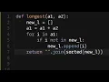Python - Two to One Codewars 7KYU