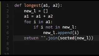 Python - Two to One Codewars 7KYU