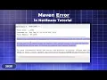 Maven Error in NetBeans Tutorial