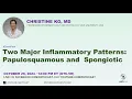 Two Major Inflammatory Patterns Papulosquamous and Spongiotic
