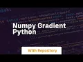 numpy gradient python