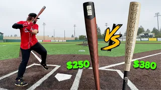 Hitting with the Warstic WARHAWK3 BBCOR Baseball Bat Review vs Bonesaber Hybrid