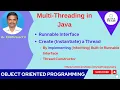 93 Runnable Interface - Create a thread in MultiThreading in Java