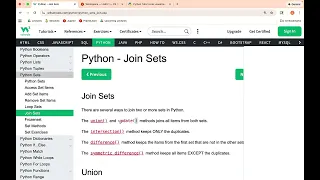 Python Set methods add update and union CS105 at UIUC