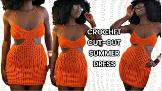 CROCHET GRANNY STITCH CUT OUT DRESS TUTORIAL | MADE TO MEASURE