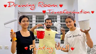 Drawing Room Transformation | Painting wall | Part - 1 | Real Aman