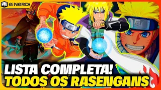 TODAS AS VARIANTES DO RASENGAN EM NARUTO E BORUTO! [LISTA COMPLETA]