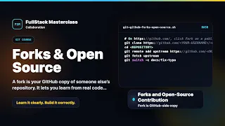 Forks and Open-Source Contribution Explained FullStack Masterclass Git GitHub Course