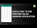 Simple way to use Gridview on an Android application