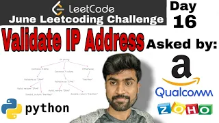Validate ip address - Amazon interview question leetcode ipv4 and ipv6 validate python