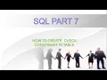 how to create check constraints in sql table