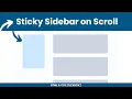 How to Make a DIV Sidebar Sticky On Scrolling Using HTML CSS Sticky Sidebar
