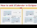 How to add JCalendar in Eclipse