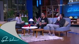 irfan ramdhani climbing a mountain despite using a walking stick