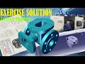 CATIA V5 Part Design Exercise 14 Step by Step Modeling of a Complex Pipe Cross Part