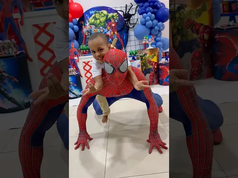 O espetacular homem Aranha em festa de aniversário infantil. #shortvideo #spiderman #shorts #viral