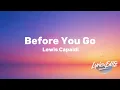 Lewis Capaldi - Before You Go | Lyrics