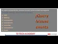 Mouse Events in jQuery