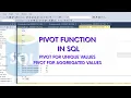 SQL PIVOT Data in SQL PIVOT Function
