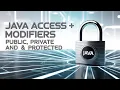 Java Access - Modifiers Public private and protected Part 39