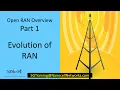 Lagu Part 1 - Open RAN Overview | Evolution of RAN | Open RAN | 5G NR | CU | DU | RU