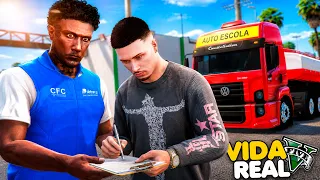 GTA V - VIDA REAL | FUI TIRAR HABILITAÇÃO DE CAMINHÃO DA MINHA NOVA JORNADA. #233