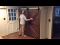 Single track bypass barn door system