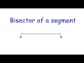 How to draw the bisector of a segment With
