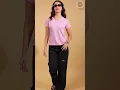 Download Lagu Blush Pink V Neck Loose Fit T-Shirt