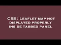 CSS Leaflet map not displayed properly inside tabbed panel