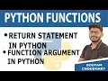 Return Statement - Function Argument in python
