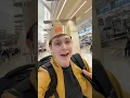 Wearing Burger King Crown On The Plane