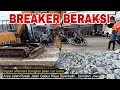 Download Lagu BREAKER BONGKAR JALAN COR LAMA❗️PELEBARAN JALAN GABUS RAYA MAKIN MANTAP