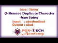 Remove Duplicate Character From String Remove Repeated Character Java Program