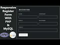 Create Registration Form With PHP MySQL Responsive Signup Form Using HTML CSS With PHP MySQL