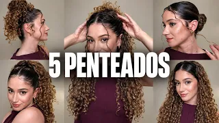 5 penteados fáceis para cabelo cacheado