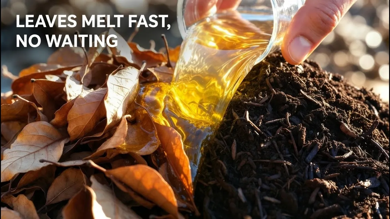 Pour THIS Over Dry Leaves and Watch Them Turn Into Compost in DAYS!