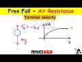 Free Fall with Air Resistance - Terminal Velocity (video 1 of 2)