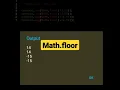 Math floor javascript tutorial