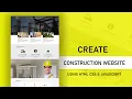 Complete Construction Website Design Using HTML - CSS