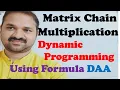 Matrix Chain Multiplication Using Dynamic Programming Design and Analysis of Algorithms DAA