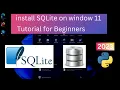 Install SQLite on window 10 11 Tutorial for beginners create Database