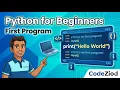 Python for Beginners Learn First Program Hello World Step by Step CodeZiod