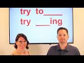 TRY followed by a GERUND or INFINITVE