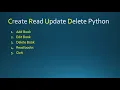 CRUD part introduction menu system in python console application python projects