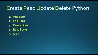 CRUD part introduction menu system in python console application python projects